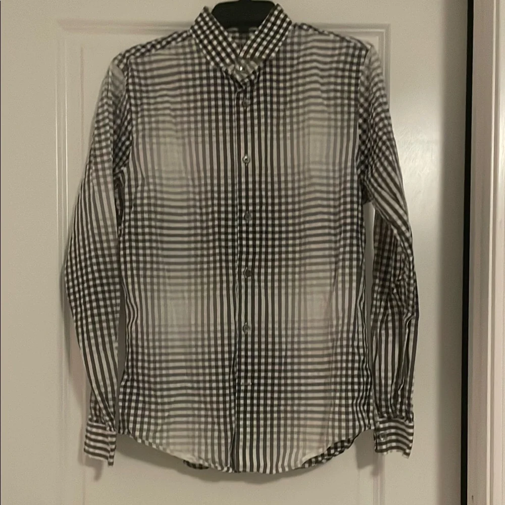 Black and White Checkered Men's Shirt - Picture 1 of 4
